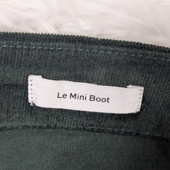 Frame Le Mini Boot Corduroy Jeans Pants Hunter Green Size 30 - Picture 5 of 13